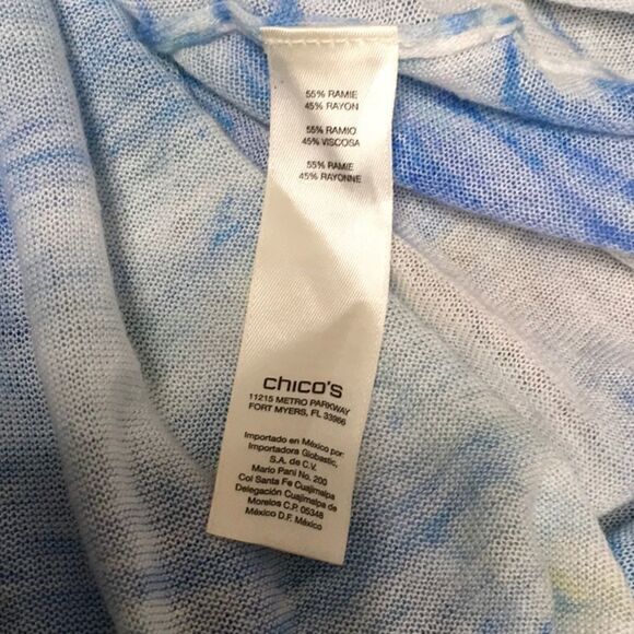 Chico’s blue and yellow swimsuit coverup. - Picture 5 of 6